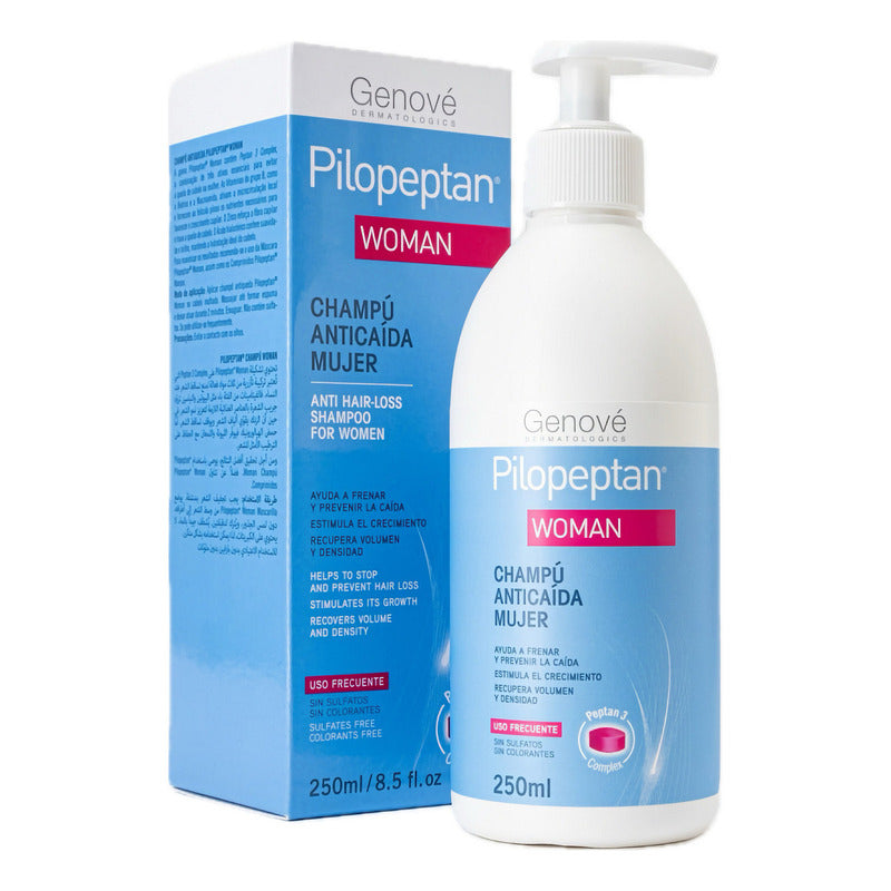 Genové Pilopeptan Woman Champú Shampoo Anticaída 250 Ml Fortalece Y Estimula El Crecimiento Capilar Femenino