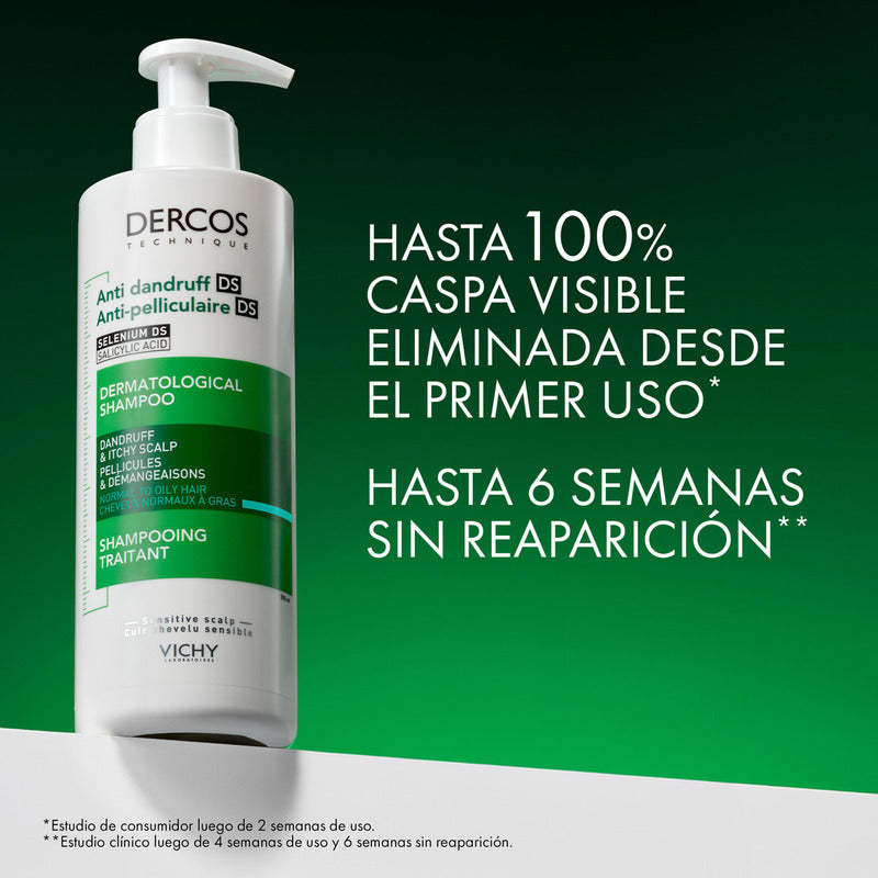 Shampoo Anticaspa Vichy Dercos Para Cabello Graso 390ml