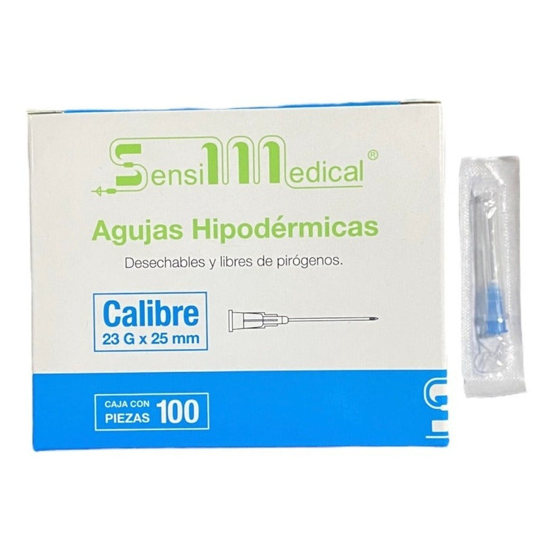 Agujas Hipodermicas Desechable Calibre 23gx25mm Capacidad En Volumen 3 Ml