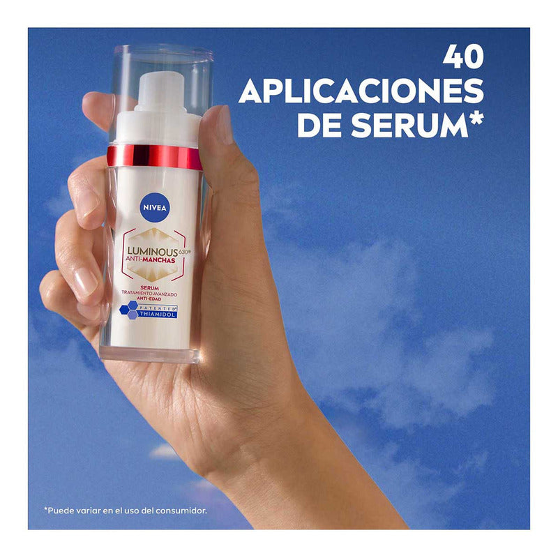 Nivea Luminous630 Sérum Facial Anti-manchas Y Anti-edad Con Ácido Hialurónico Y Colágeno, 30 Ml