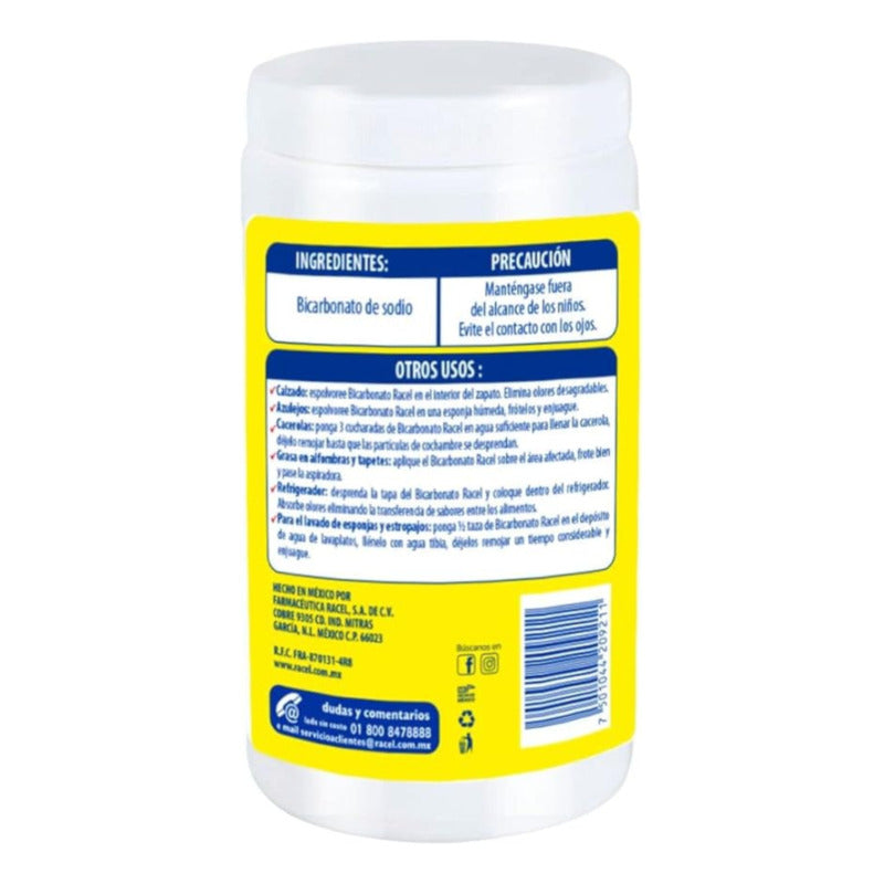 Bicarbonato De Sodio Puro Multiusos Racel Bote De 1 Kg