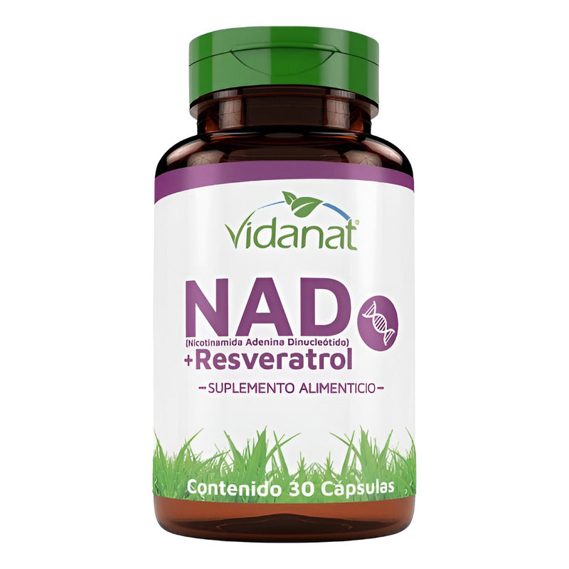 Vidanat Nad + Resveratrol Suplemento Alimenticio 30 Caps Sin Sabor