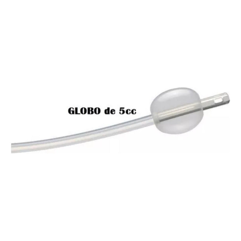 Caja 10 Sonda Foley Silicon Sensimedical Dos Vias Globo 5 Calbre 14