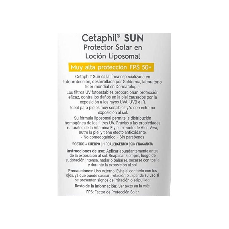 Protector Solar En Loción Cetaphil Sun Fps 50+ 100ml