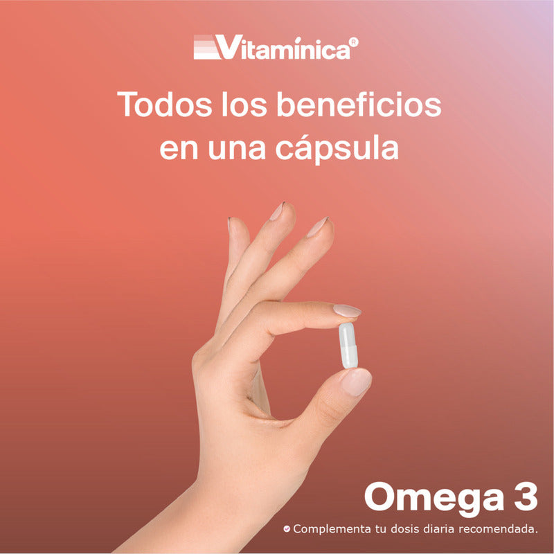 Pack X3 Omega 3 Vitaminica 1000 Mg En Capsulas Sabor Sin Sabor