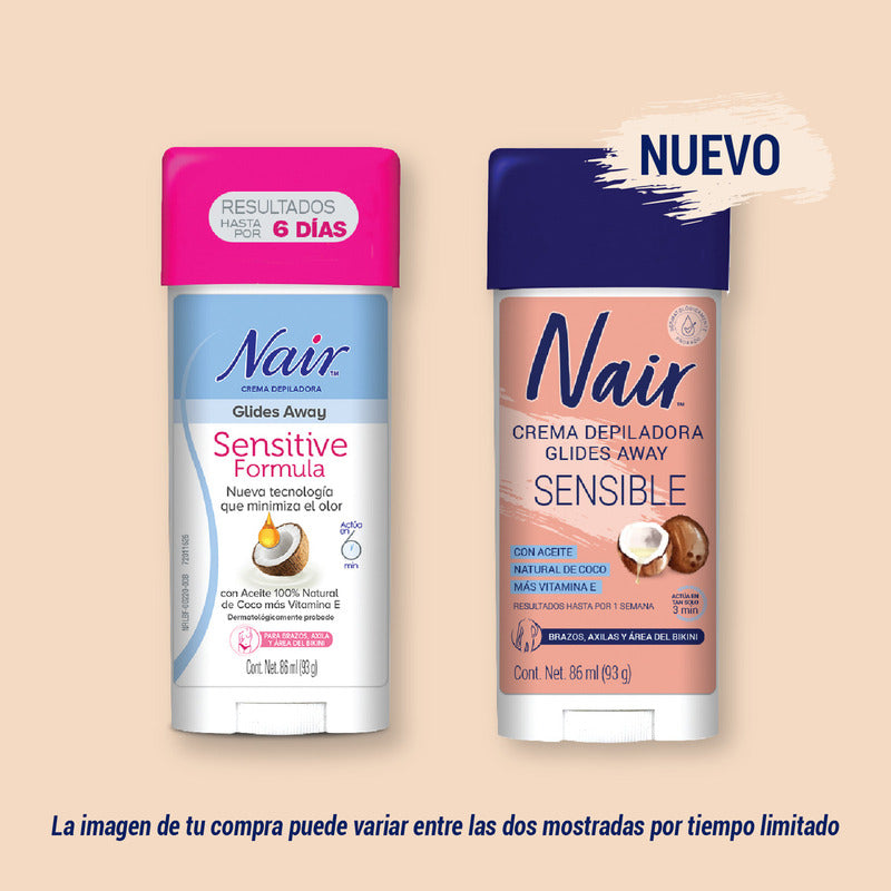 Nair Crema Depiladora Corporal Glides Away Coconut Oil 86 Ml
