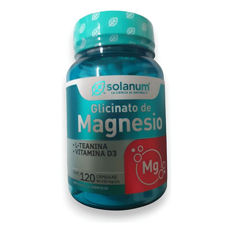 Solanum Glicinato De Magnesio 120 Capsulas Sin Sabor