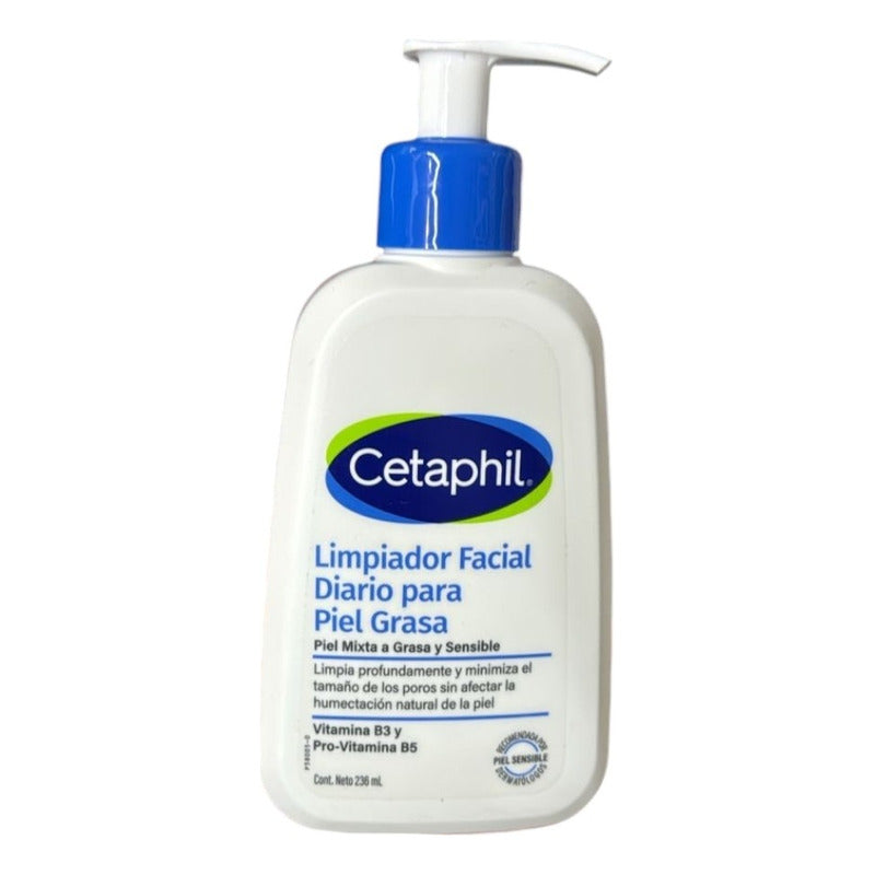 Cetaphil Gel Limpiador Antibrillo Para Piel Grasa Con Acné, 237ml