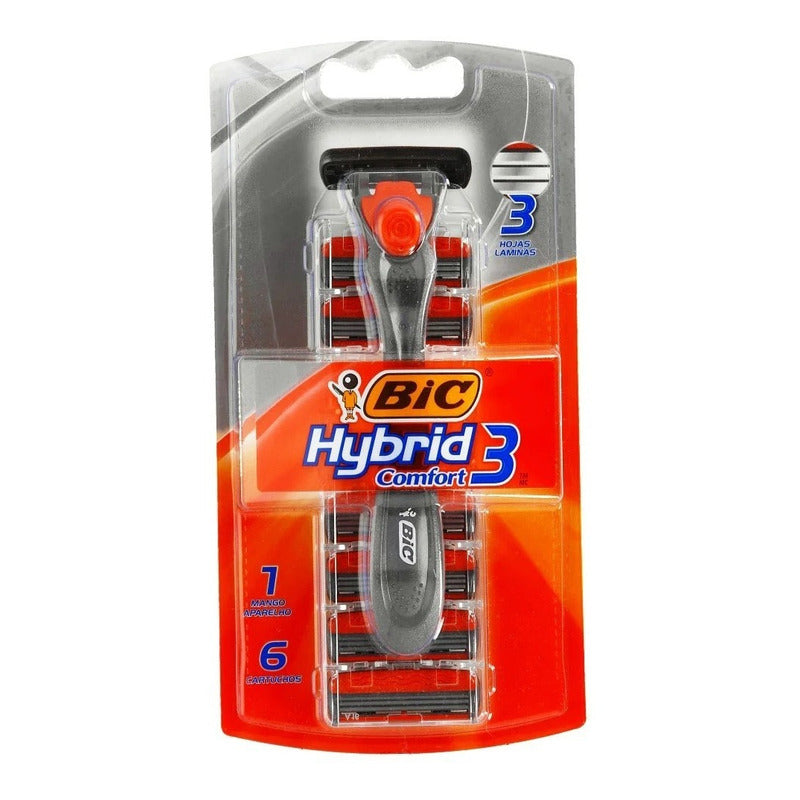 Bic Máquina De Afeitar Comfort 3 1 Maquina+ 6 Cartuchos