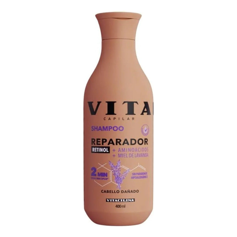 Shampoo Vitacilina Reparador Cabello Dañado 400ml