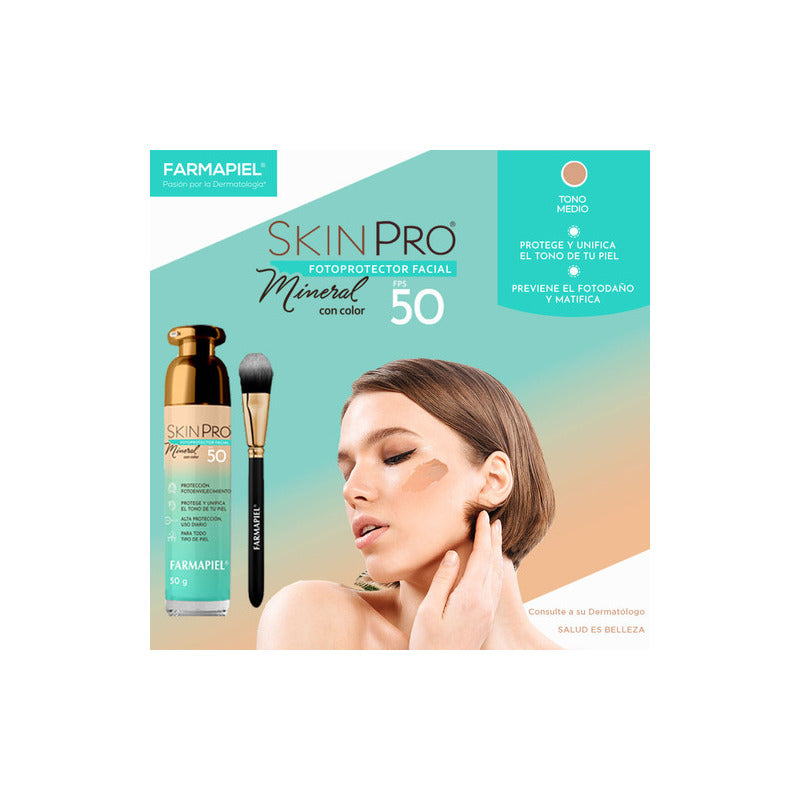 Farmapiel Skinpro Fotoprotector Mineral Fps50 Tono Medio 50g