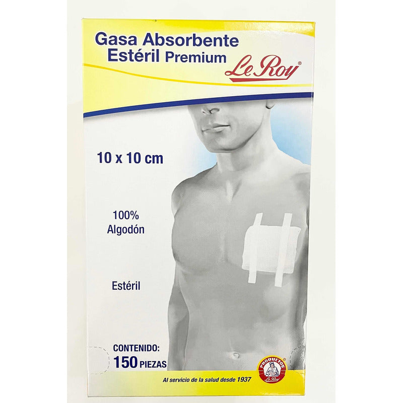 Gasa Estéril Clásica 10x10 Cm 150 Piezas Le Roy