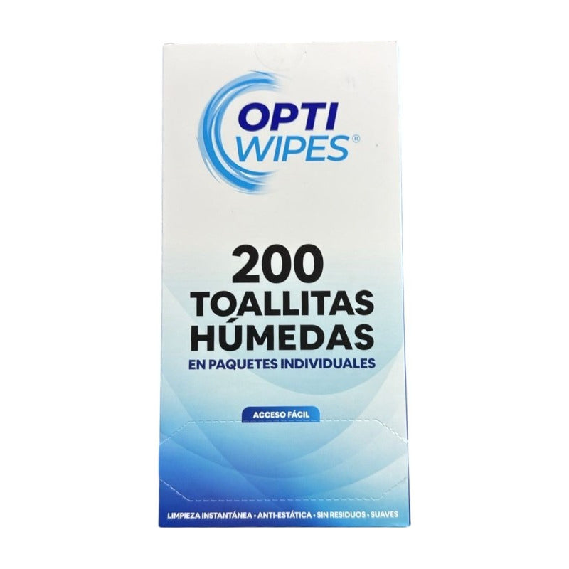 Toallitas Húmedas Optiwipes Lentes Pantallas Sin Rayones 200