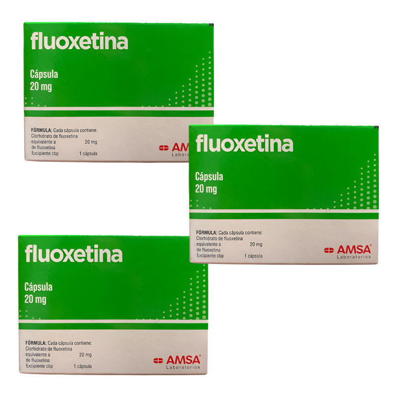 Pack 3 Fluoxetina Cápsula 20 Mg 14 Cps