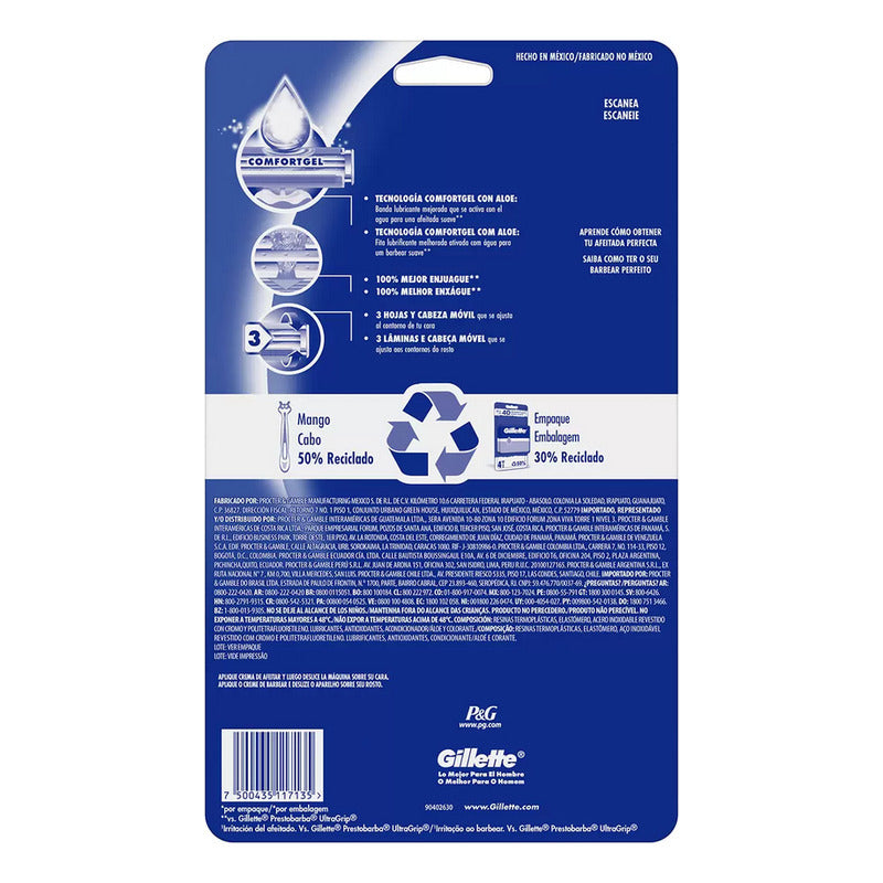 Rastrillos Desechables Gillette Prestobarba 3 Con 16 Piezas