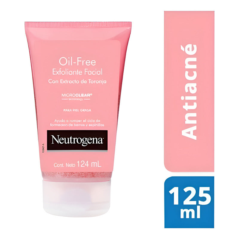 Exfoliante Facial Neutrogena Oil Free Anti Acné 124 Ml Grasa