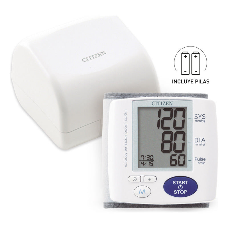 Monitor De Presión Arterial Digital De Muñeca Automático Citizen Ch-617 Blanco