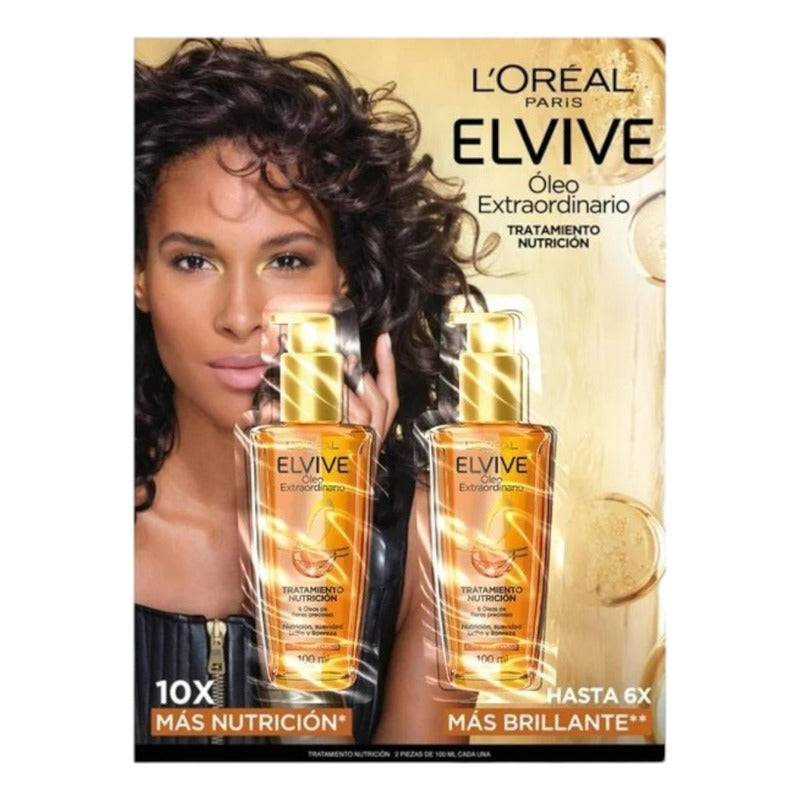 Loreal Elvive Oleo Extraordinario Tratamiento Nutricion 2pz