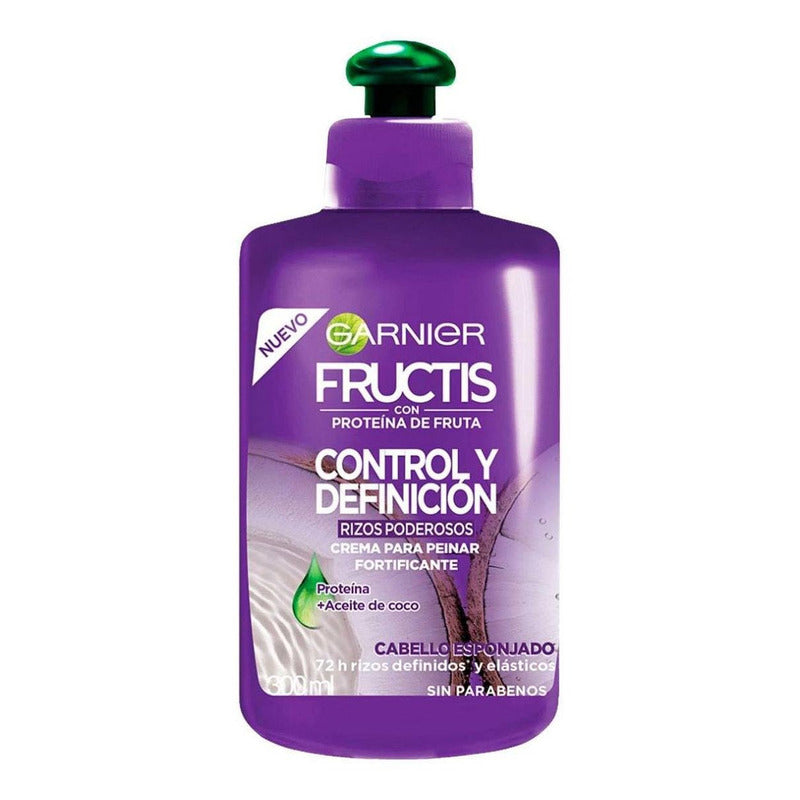 Crema Para Peinar Garnier Fructis Rizos Poderosos 300ml