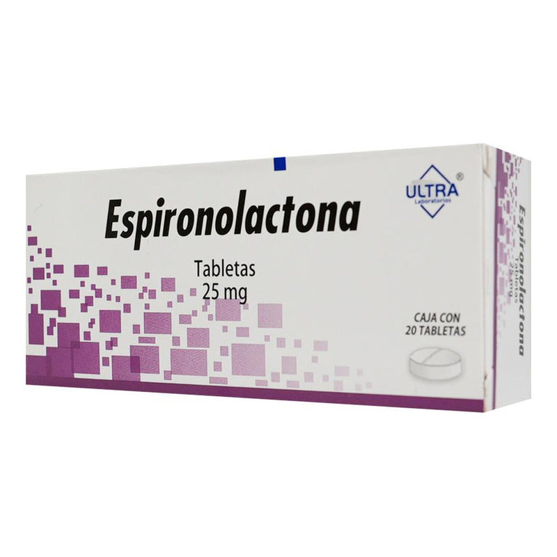 Espironolactona Ultra Espironolactona 25 Mg Caja C/20 Tabletas - Ultra Laboratorios, S.a. De C.v.