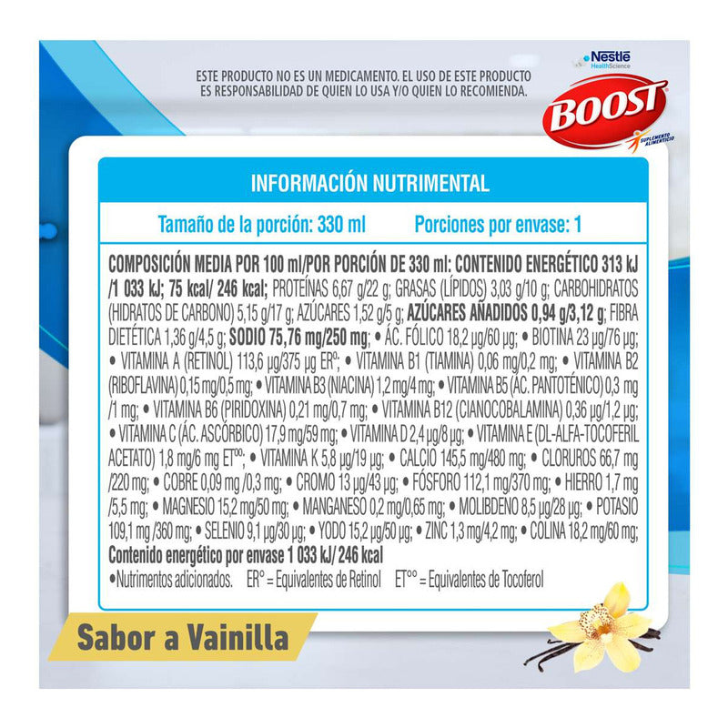 Suplemento Líquido Boost 330 Ml Nutricional