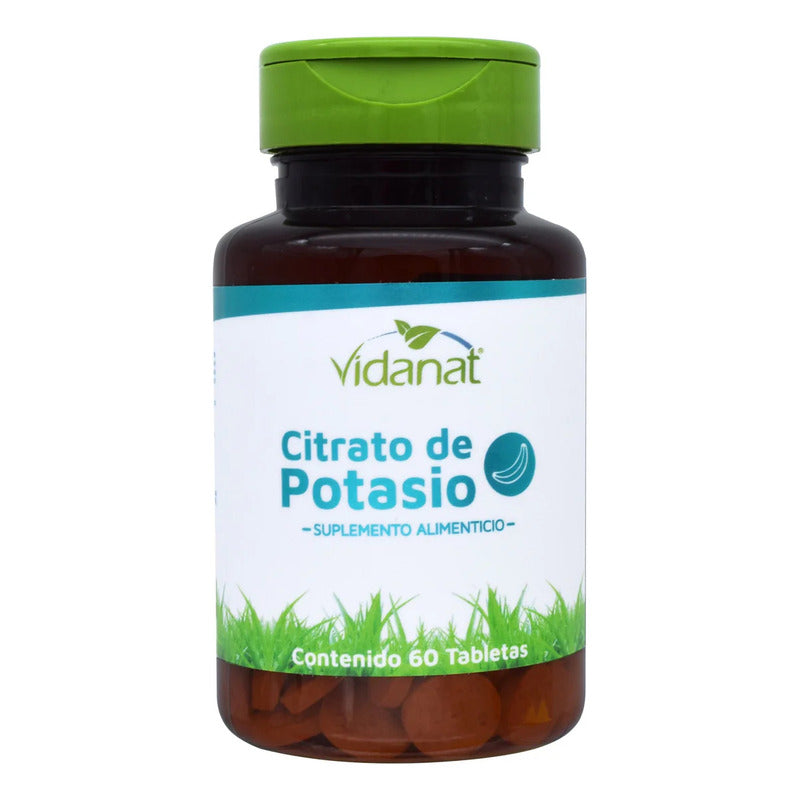 Citrato De Potasio 60 Tabletas Vidanat Sabor Sin Sabor