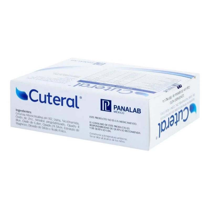 Cuteral Suplemento Alimenticio Lisina Nicotinamida 30 Tabs Momento De Aplicación Día/noche Tipo De Piel Seca