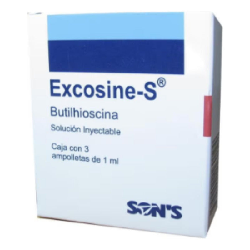 Excosine-s Butilhioscina Sol Inyectable 20mg/ml 3 Ampolletas