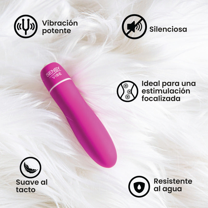 Sensy Vibe Vibrador Estimulante Intimo Discreto + Lubricante Color Morado
