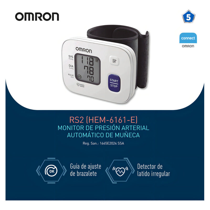 Omron Baumanometro Digital De Muñeca 6160 E Sku-hem-6160-e