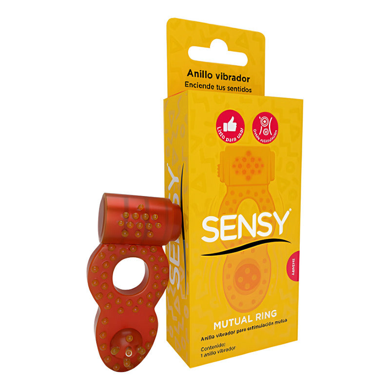 Anillo Vibrador Sensy Para Estimulación Mutua Naranja