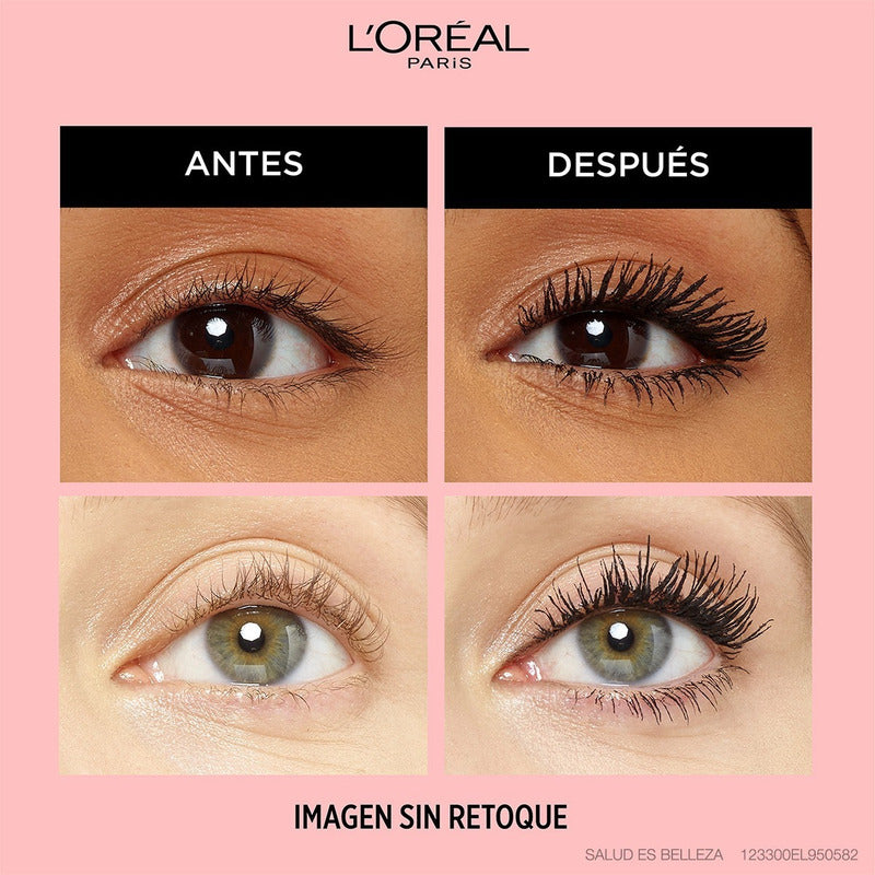 Máscara De Pestañas L'oréal Paris Voluminous Lash Paradise 8.281ml 8g Color Black 1 Unidad