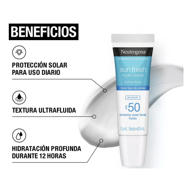 Neutrogena Sun Fresh Hydro Boost Sin Color Fps 50 40ml