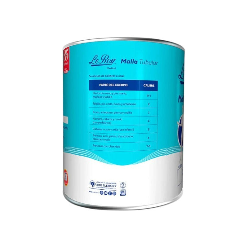 Le Roy Venda Malla Tubular Elástica Cal #4 Bote 100 Metros Blanco