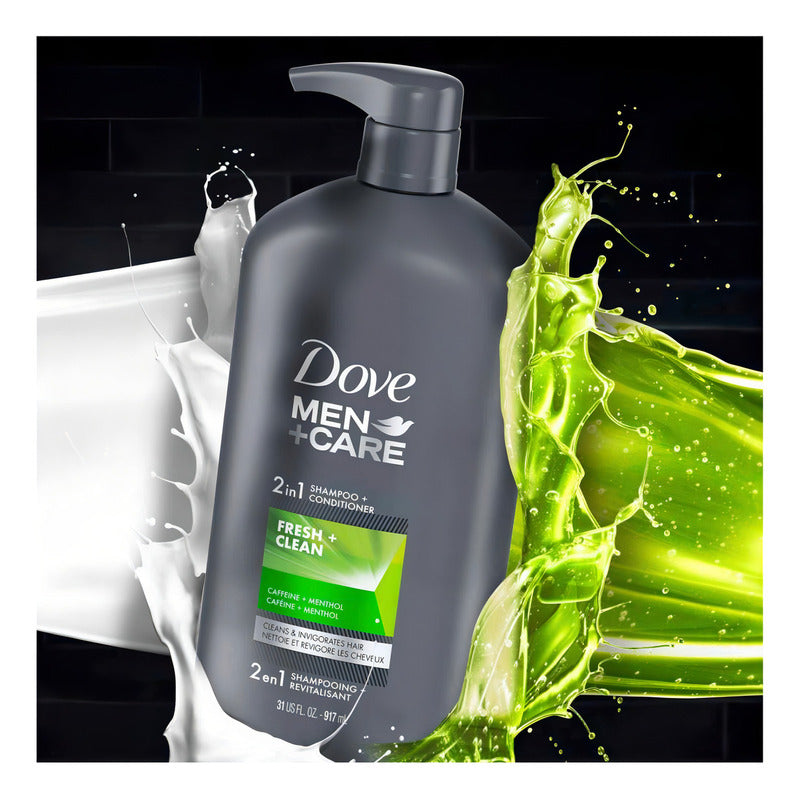 Shampoo 2 En1 Dove Men Care Acondicionador Fresh Clean 917ml