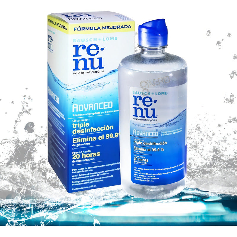 Solución Bausch + Lomb Renu Advanced 355ml Con Estuche Para Lentes De Contacto Blandos