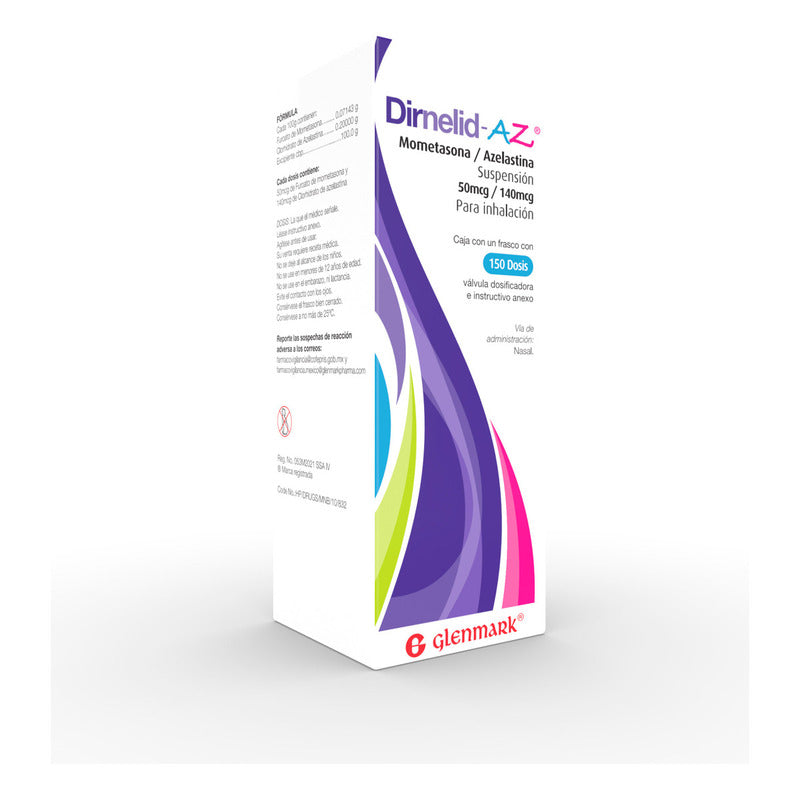 Dirnelid-az Suspensión Para Inhalación 0.07143 G/0.2 G/100 G, 1 Frasco 150 Dosis