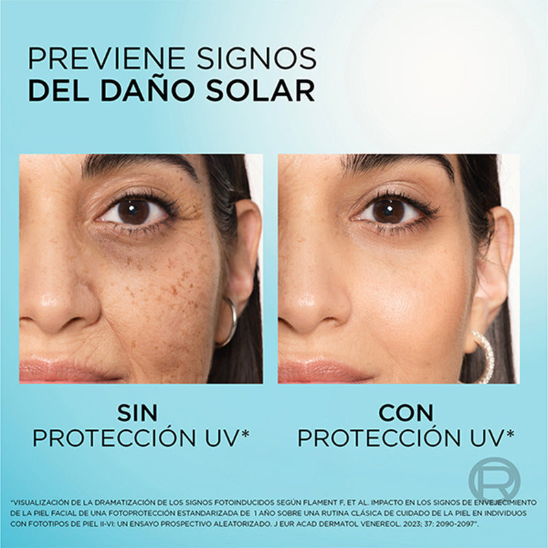 L'oréal Paris Uv Defender Aquafusion Protector Solar Diario Fps50+, Protector Solar Aqua-gel, Previene Manchas Solares Y Arrugas, Absorción Rápida En 3 Segundos, 50ml