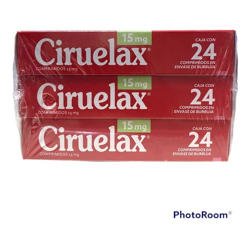3 Cajas De Ciruelax 24 Comprimidos 15mg C/u