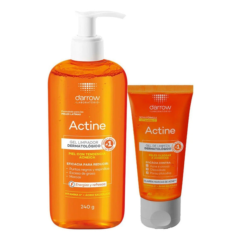 Kit 2 Darrow Gel Limpiador Actine240ml+gel Regalo 40ml