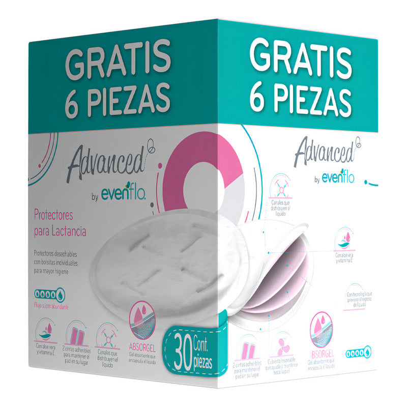 Protectores Para Lactancia Evenflo 30 Piezas