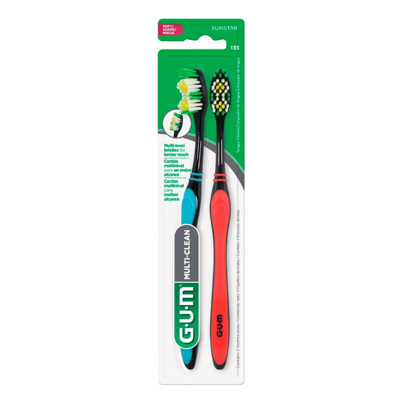 Pack 2 Cepillos Dentales Multi-clean Diferentes Colores Variado