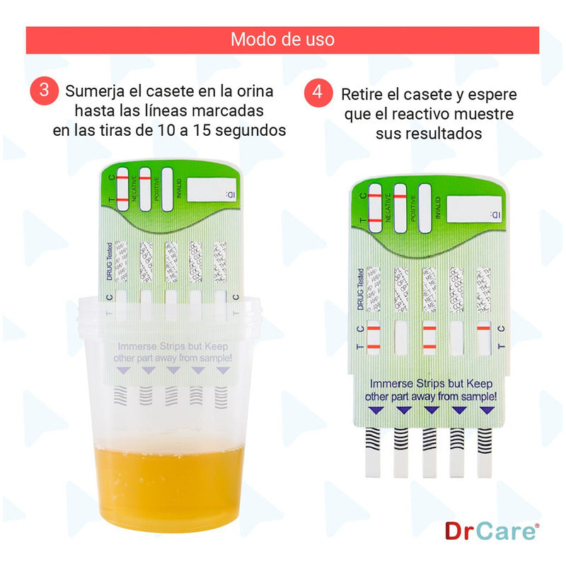 Pruebas Antidoping Orina Detección Drogas De 5 Parámetros