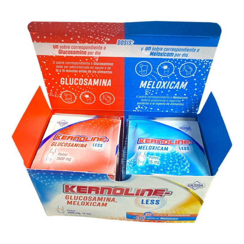 Kernoline Less 30 Sobres Glucosamina Y 30 Sobres Meloxicam