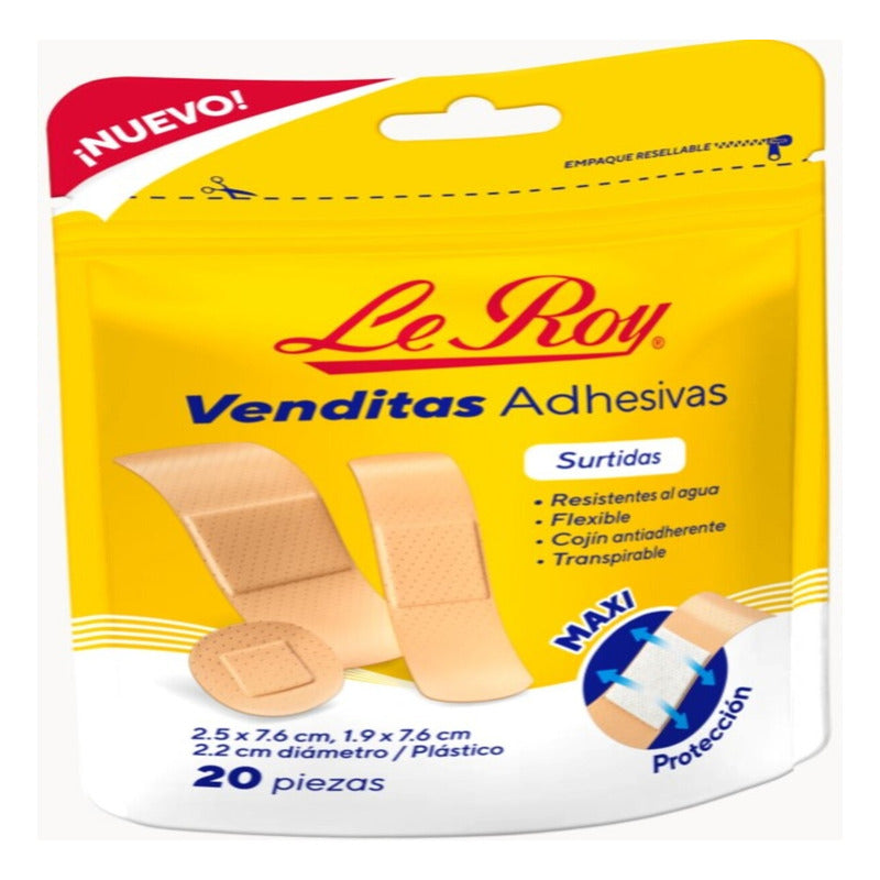 Le Roy Venditas Adhesivas Maxi Protección 20pz