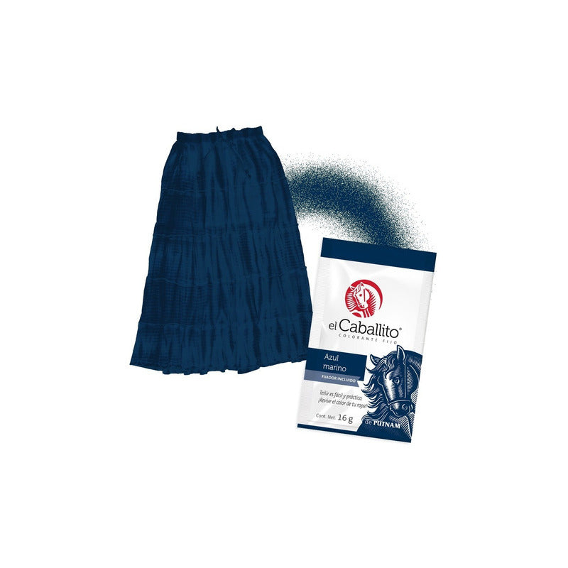 El Caballito Colorante Para Ropa Azul Marino 16g