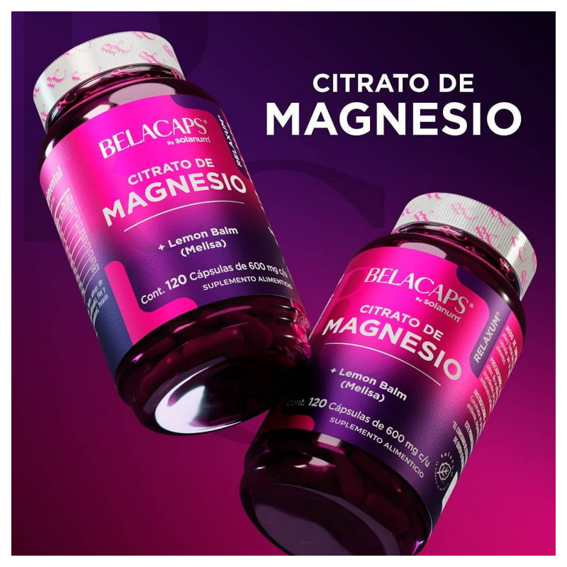 Belacaps Citrato De Magnesio 120 Cápsulas600 Mg Sabor Melisa - Melisa