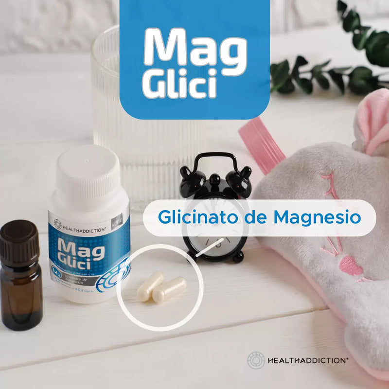 Healthaddiction Magglici Glicinato De Magnesio Frasco 60caps Sin Sabor
