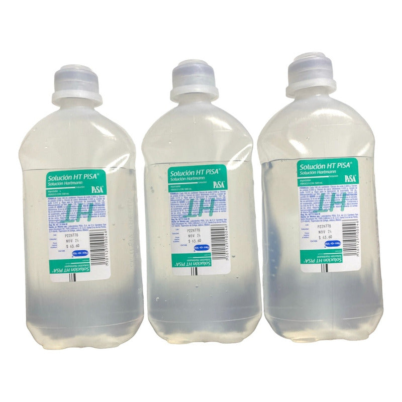 Tres Botes De Solución Hartman Pisa 500ml Cu
