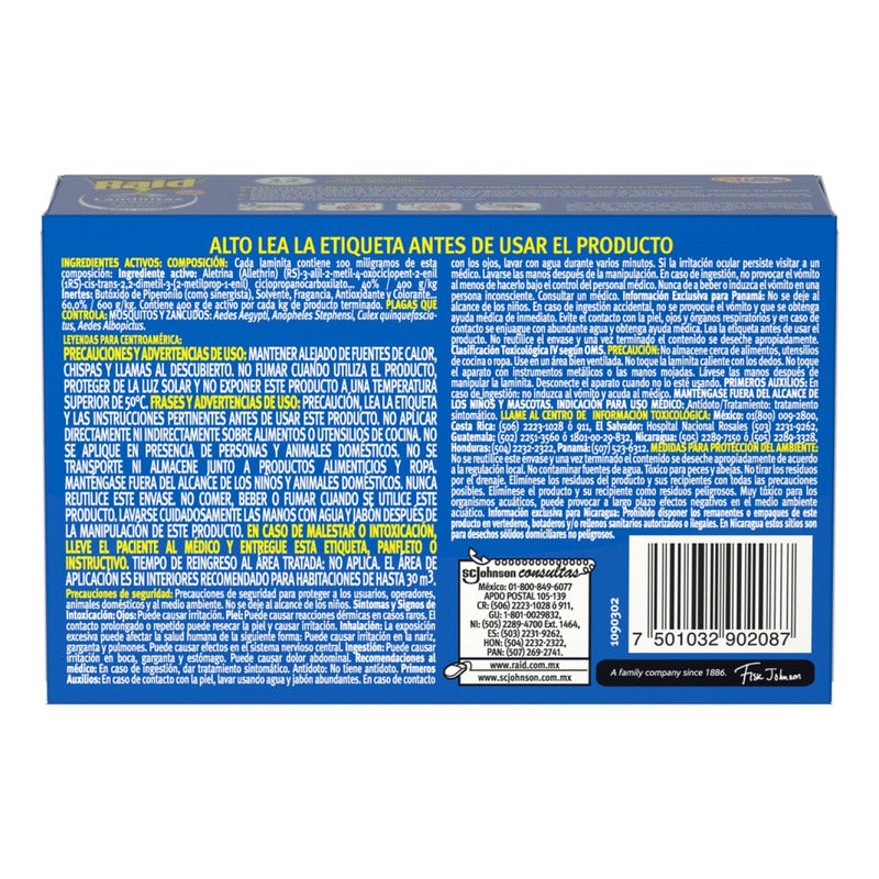 Pack X12 Insecticida En Láminas Raid
